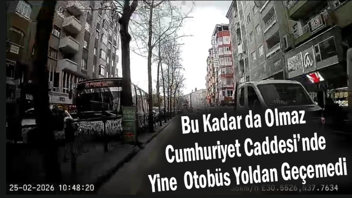 Cumhuriyet Caddesi&rsquo;nde &Ccedil;ift Park İsyanı! Otob&uuml;s Yoldan Ge&ccedil;emedi