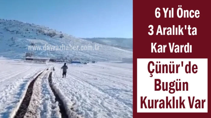 Çünür’de 6 Yıl Önce Kar Vardı Bugün Kuraklık Var