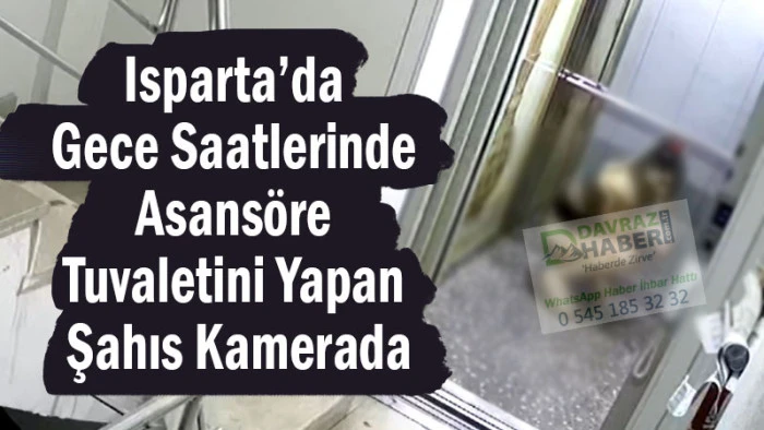 Gece Saatlerinde Asansöre Tuvaletini Yapan Şahıs Kamerada