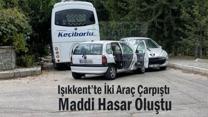 Işıkkent’te İki Araç Çarpıştı! Maddi Hasar Oluştu