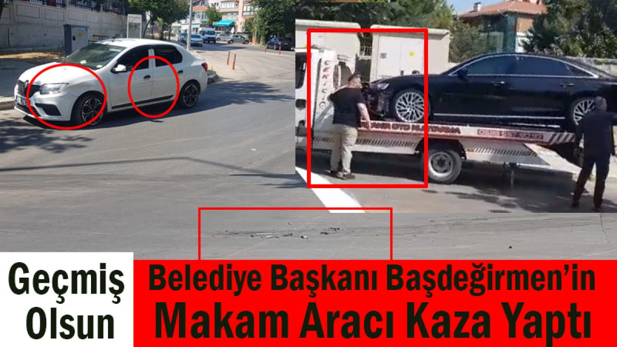 Isparta Belediye Başkanının Makam Aracı Kaza Yaptı