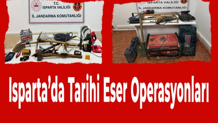 Isparta&rsquo;da Tarihi Eser Operasyonları: 20 Ş&uuml;pheli Hakkında İşlem