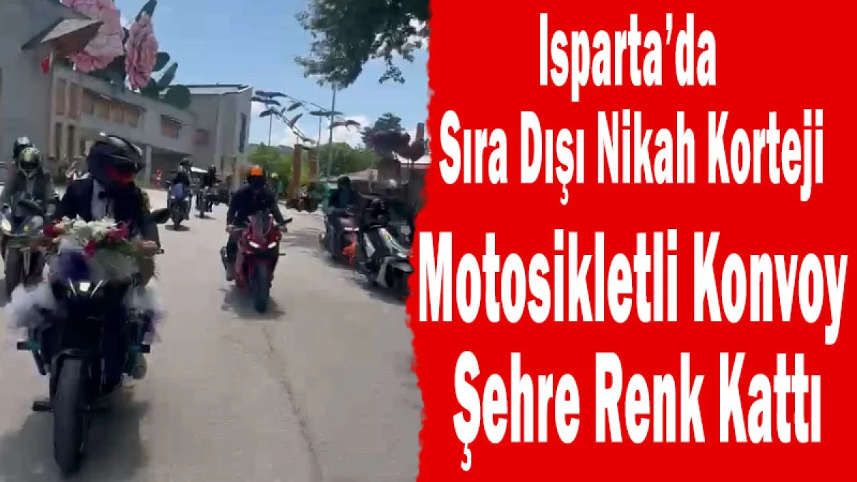 Sıra Dışı Nikah Korteji: Motosikletli Konvoy Şehre Renk Kattı