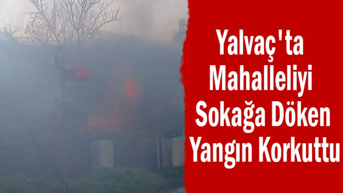 Yalva&ccedil;'ta Mahalleliyi Sokağa D&ouml;ken Yangın Korkuttu